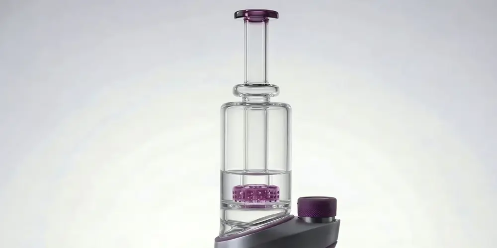 GAB Matrix Pillar glass showing ultra-smooth 100-plus slit diffusion upgrade for Puffco Peak Pro