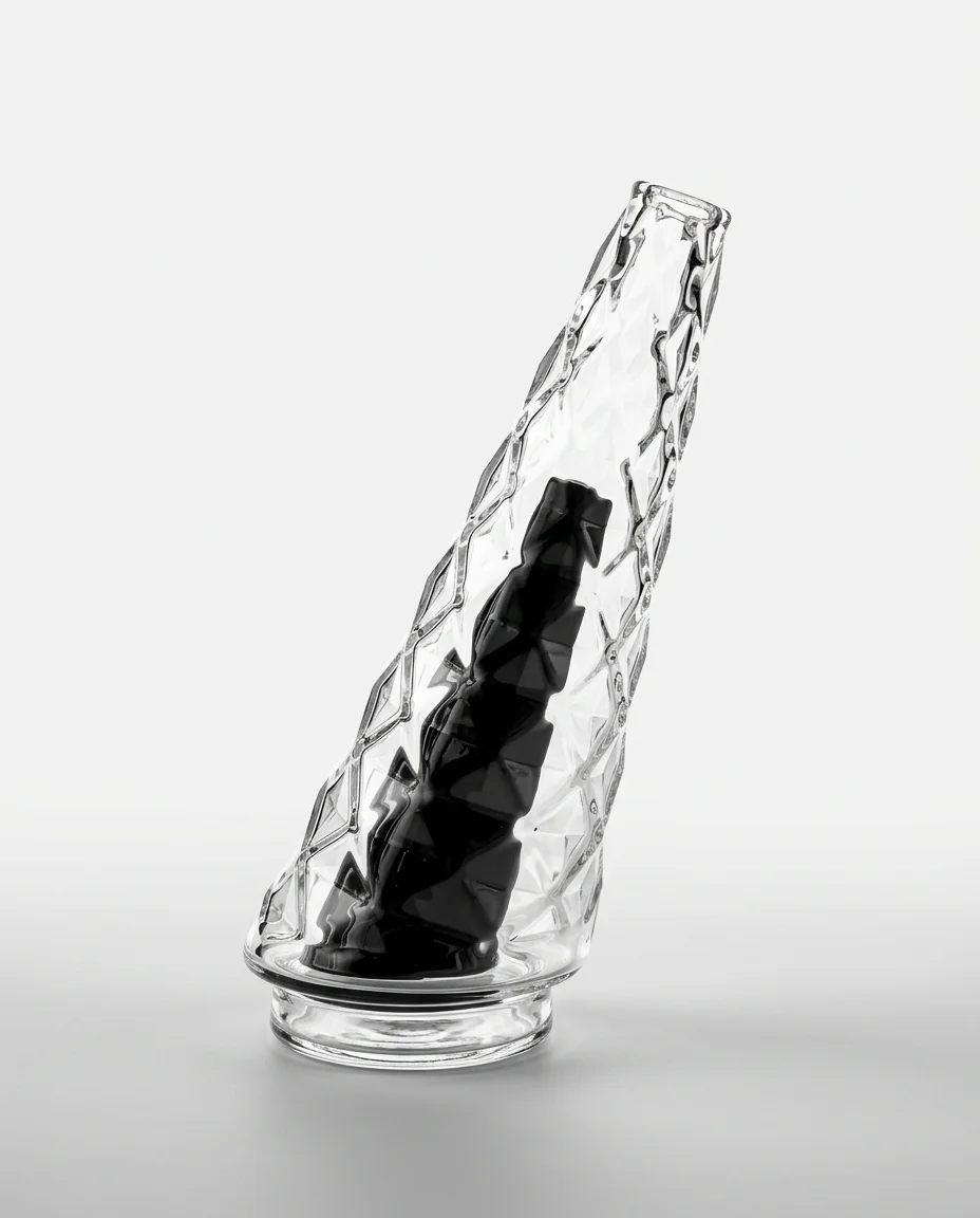 Prism Cone [Color Core] — Faceted Glass for Puffco