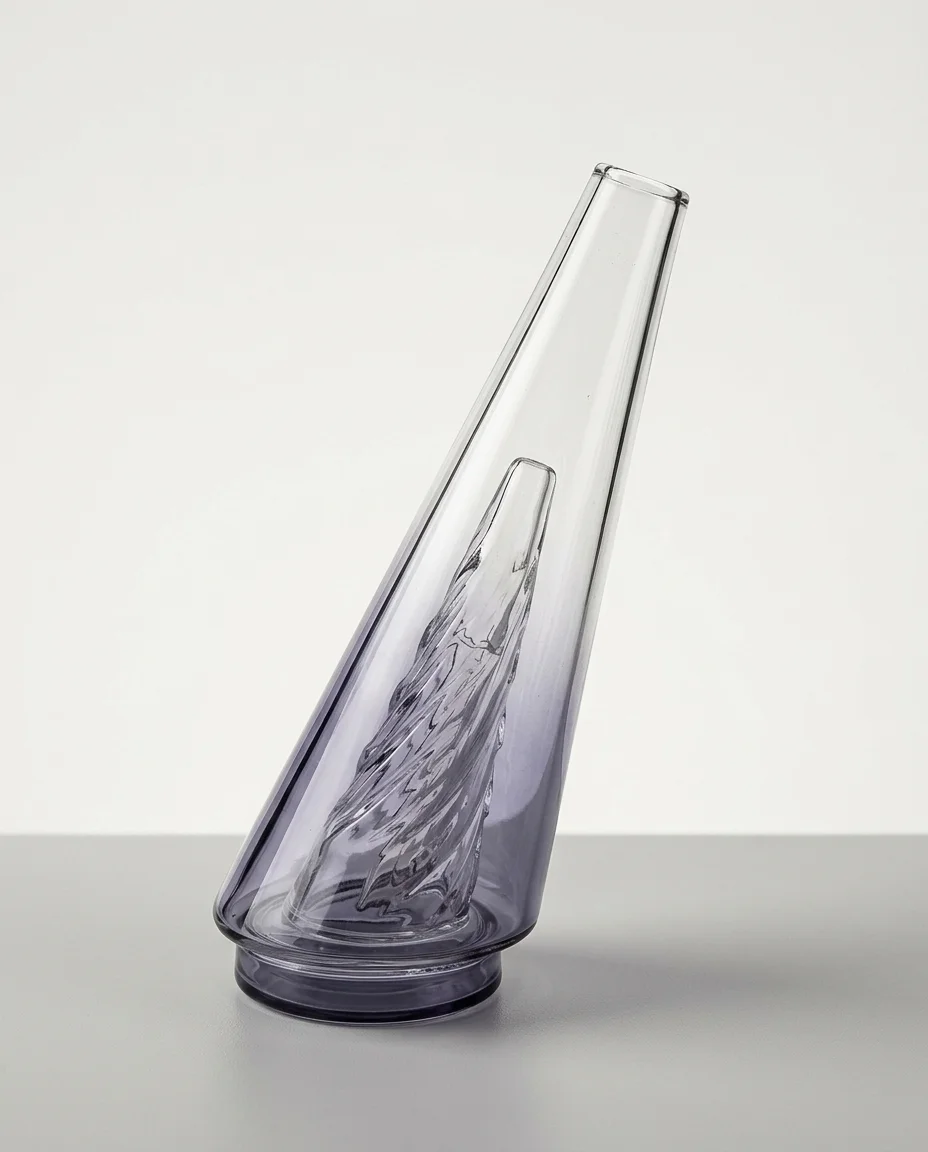 Geo-Cone [Gradient] — Ribbed Glass for Puffco