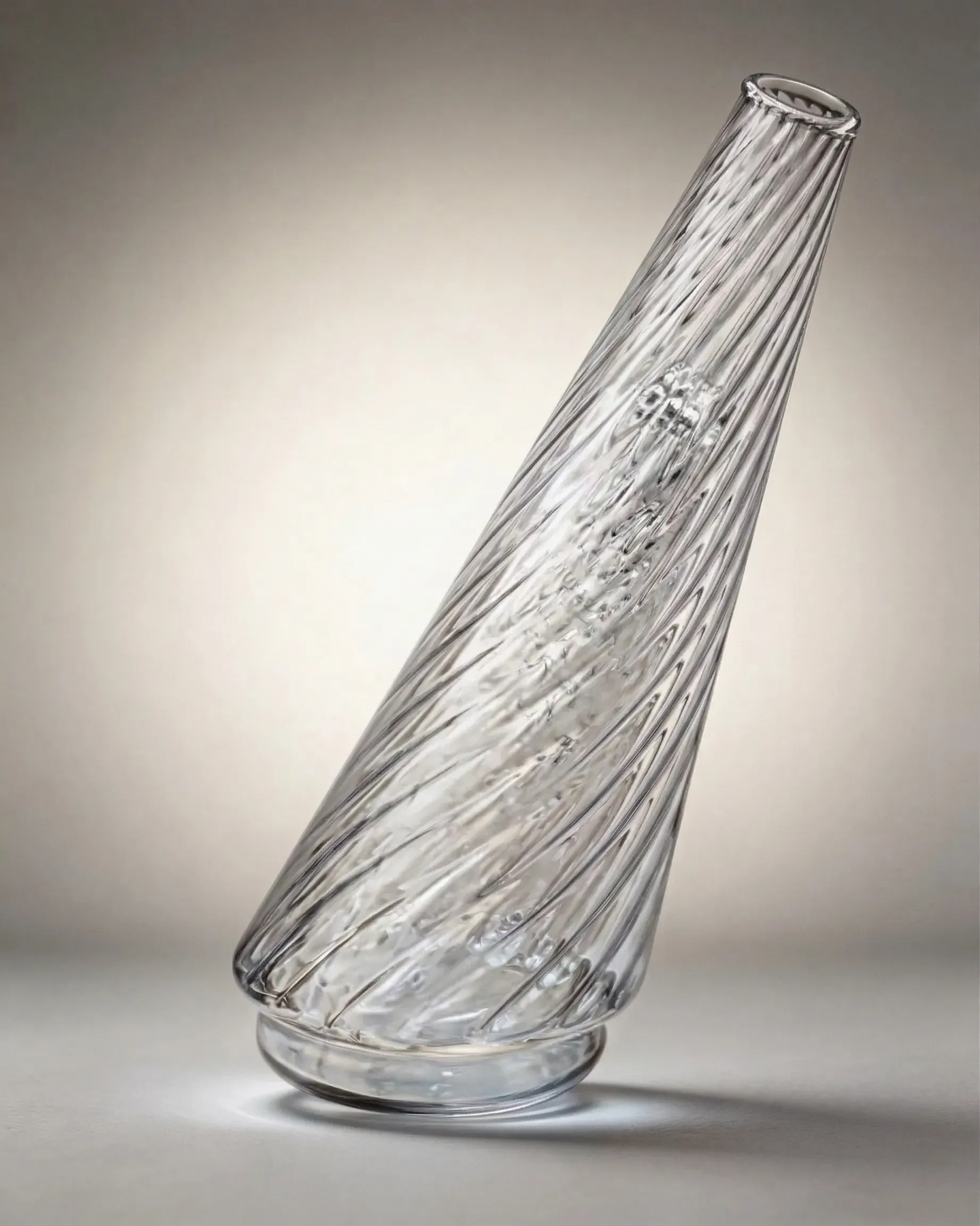 Clear spiral-twist glass attachment for Puffco Peak Pro
