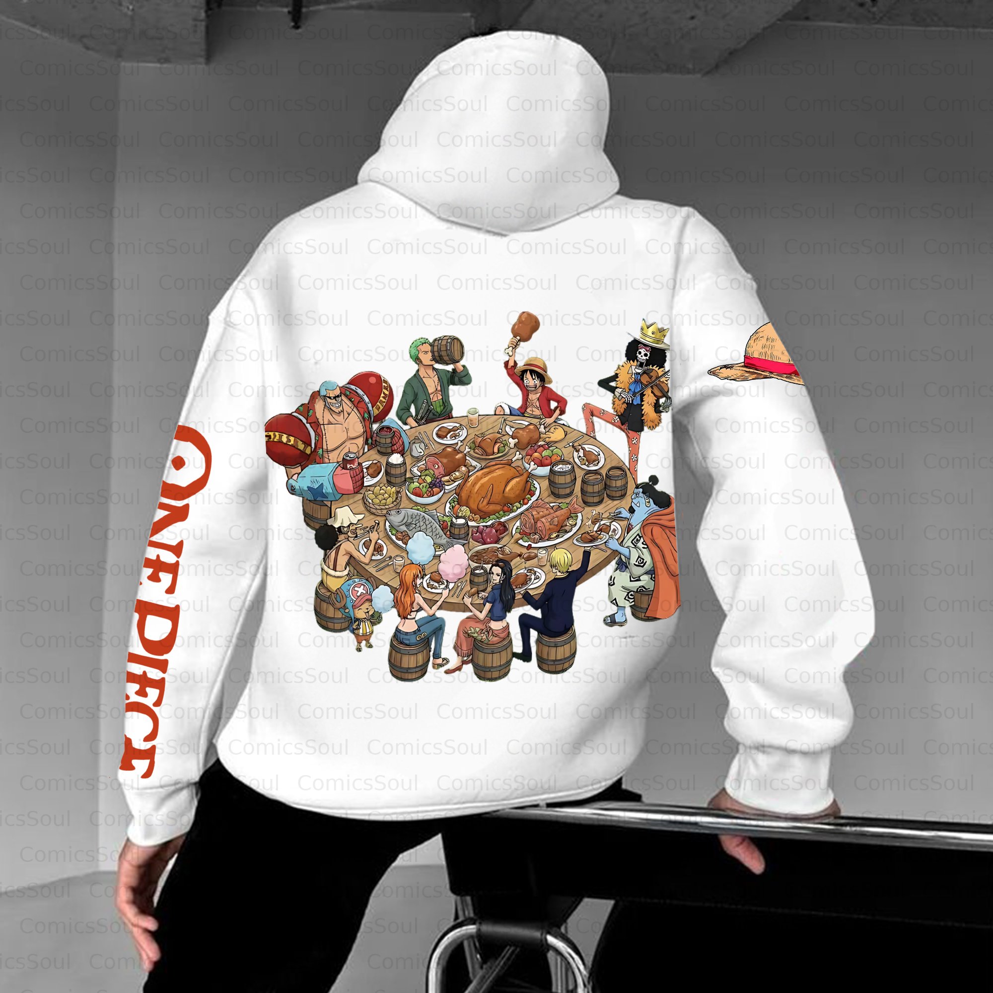 Unisex Anime Inspired Vintage Plush Hoodie