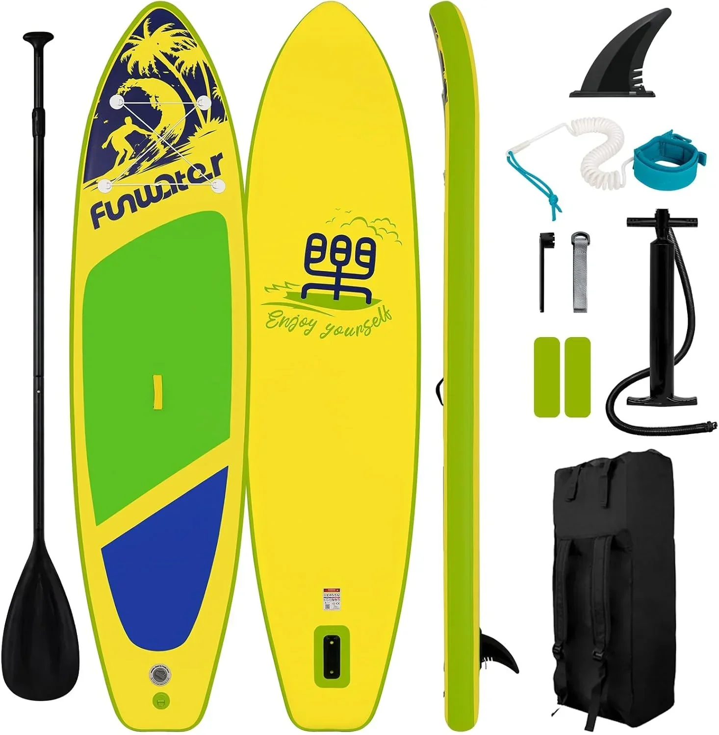 FunWater Inflatable Stand Up Paddle Board, 11 ft x 32 in x 6 in - SUP Paddle Accessories - Image 17 FunWater Inflatable Stand Up Paddle Board, 11 ft x 32 in x 6 in - SUP Paddle Accessories - Image 17