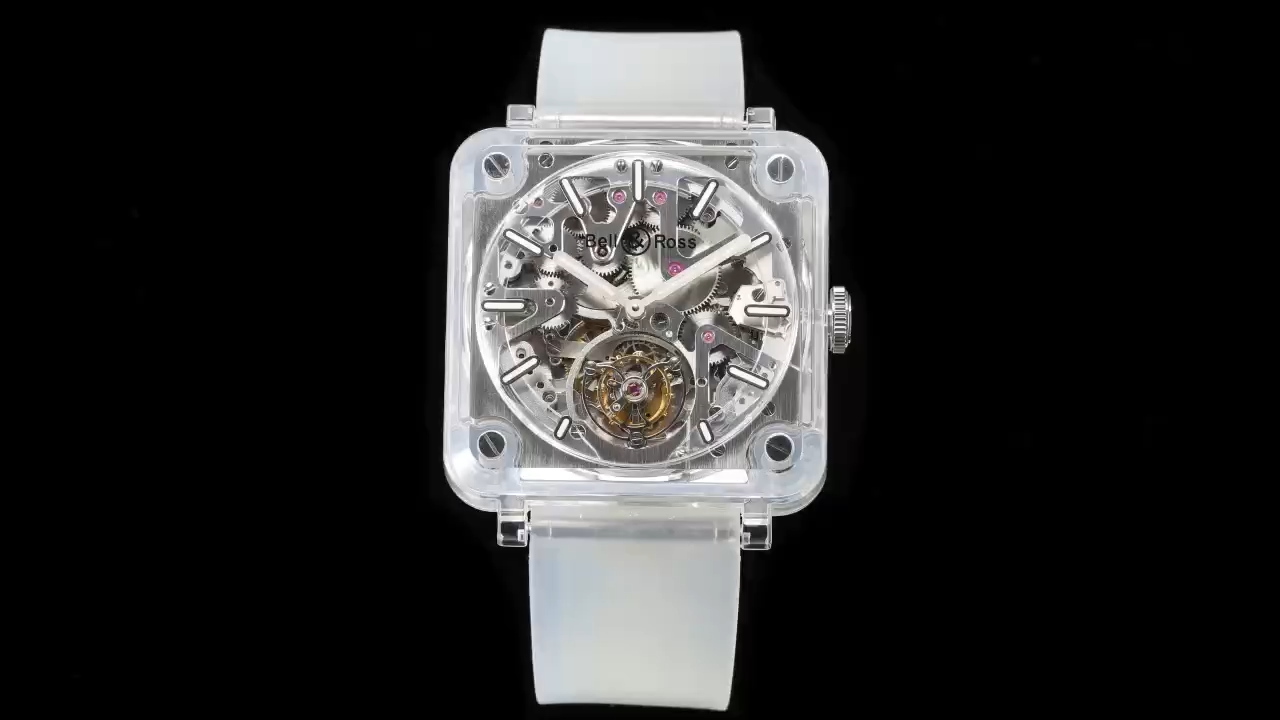Bell & Ross BR fully transparent tourbillon watch