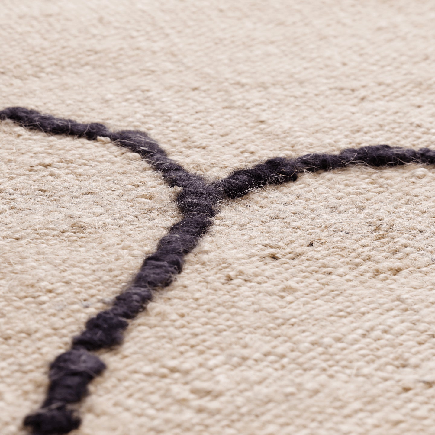 Ferm Living Gesso Jute Vloerkleed 240 x 170 cm - Off-White / Dark fig