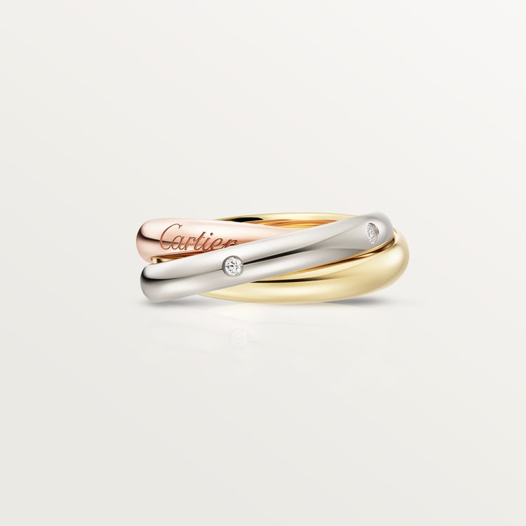 Replicate Trinity ring, classic model, 5 diamonds(1:1 replica) - Original Replica Club