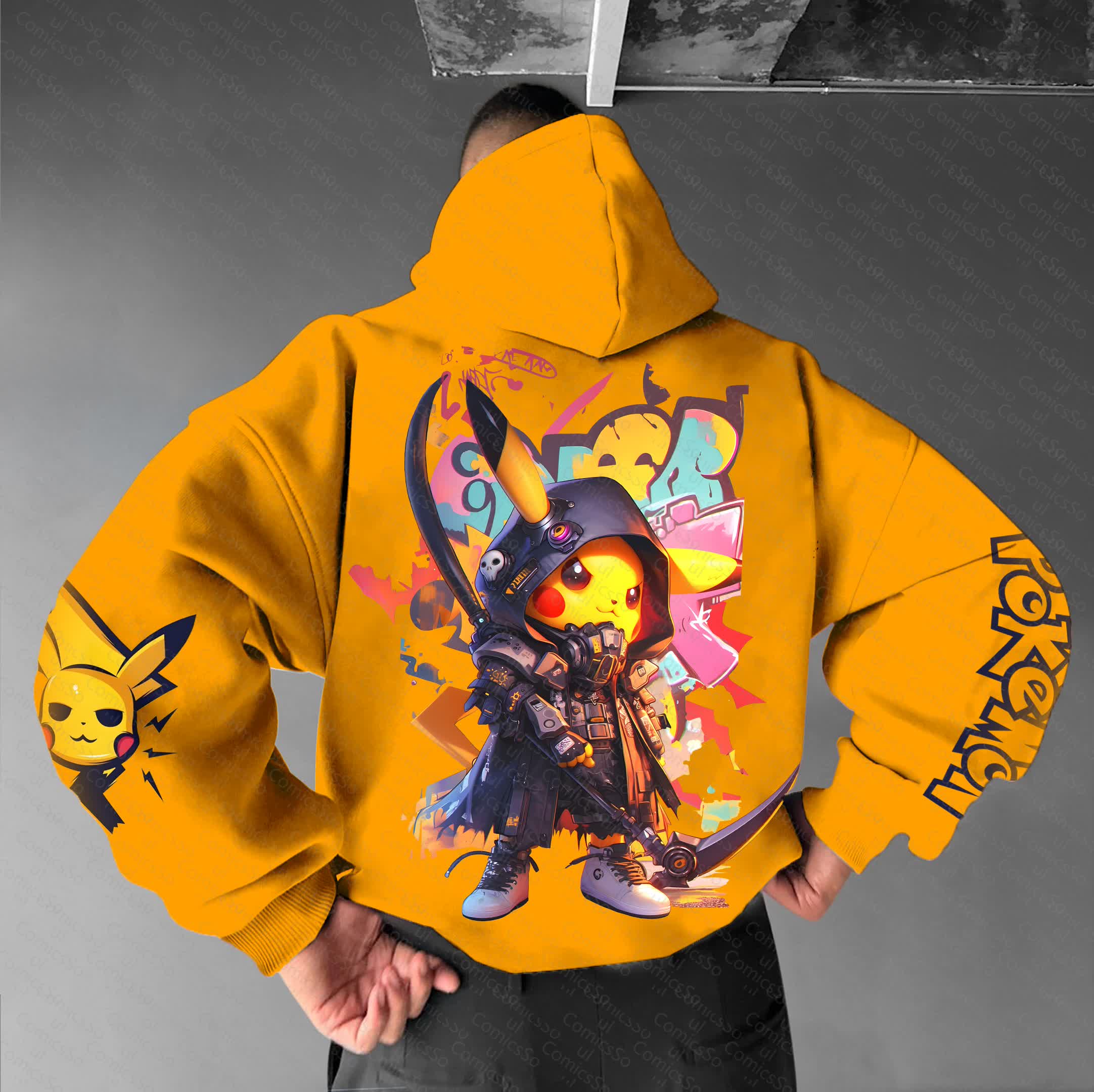 Unisex “Comicssoul” Anime Graphic Streetwear Vintage Hoodie