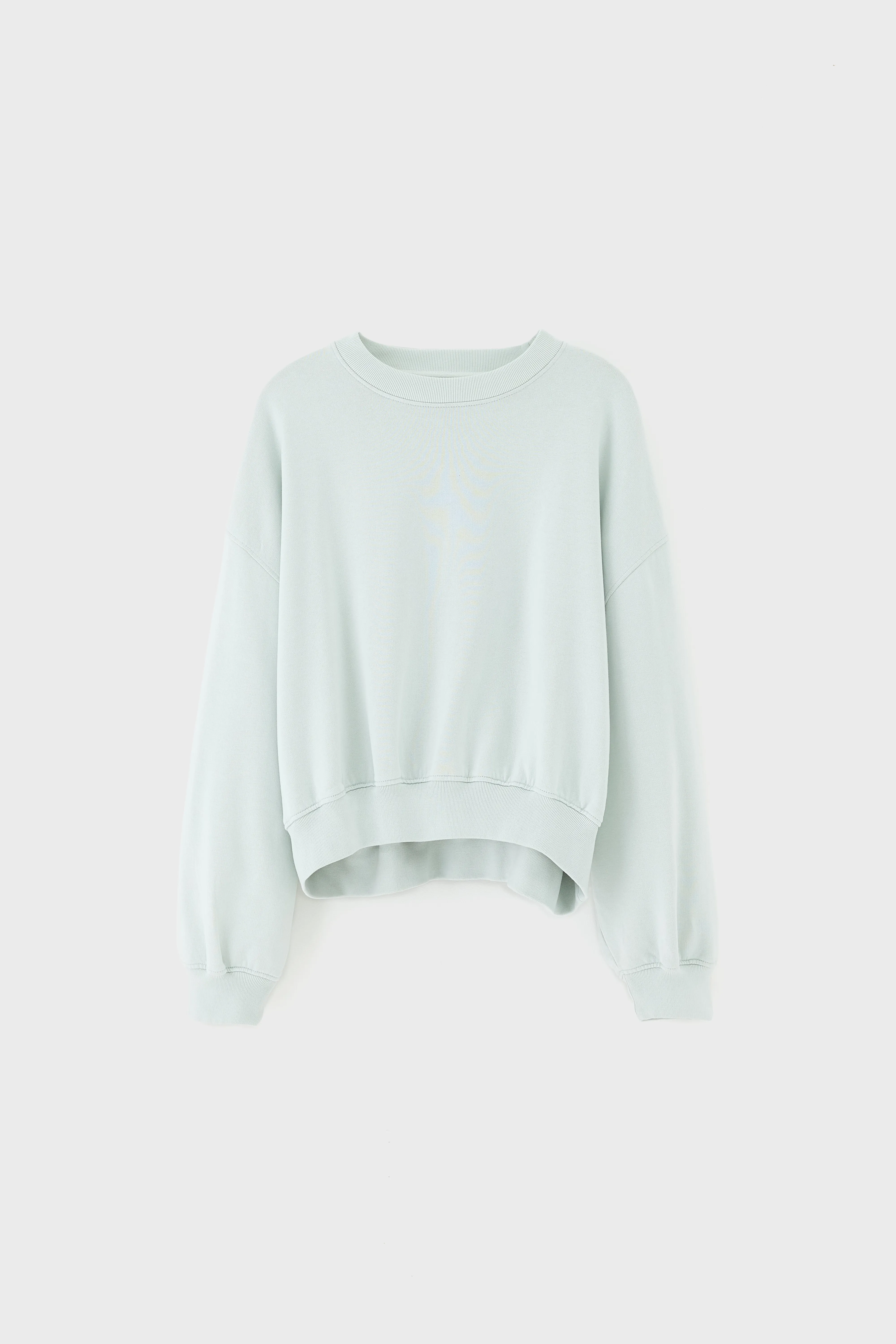 Bellerose Fancy cropped crewneck sweatshirt (261 / W / AGUA VERDE)
