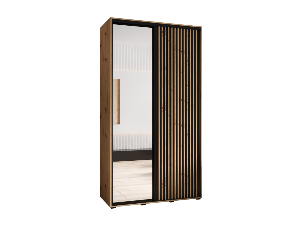 ARMARIO Nestleare 2 DE PUERTAS CORREDERAS 205 - 2/140/45 2 puertas artisan/negro