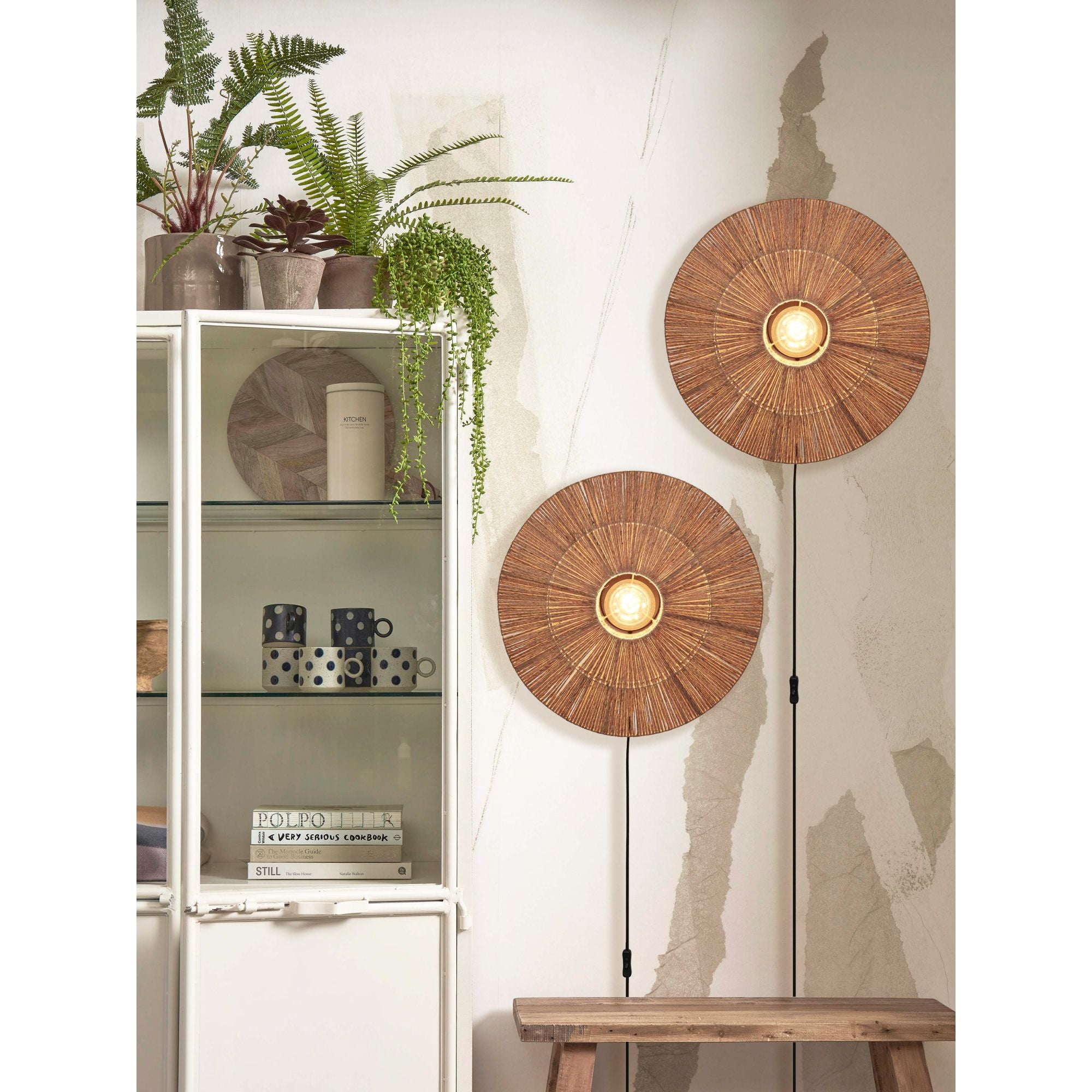 GOOD&MOJO Wandlamp Iguazu - Jute - Ø55cm