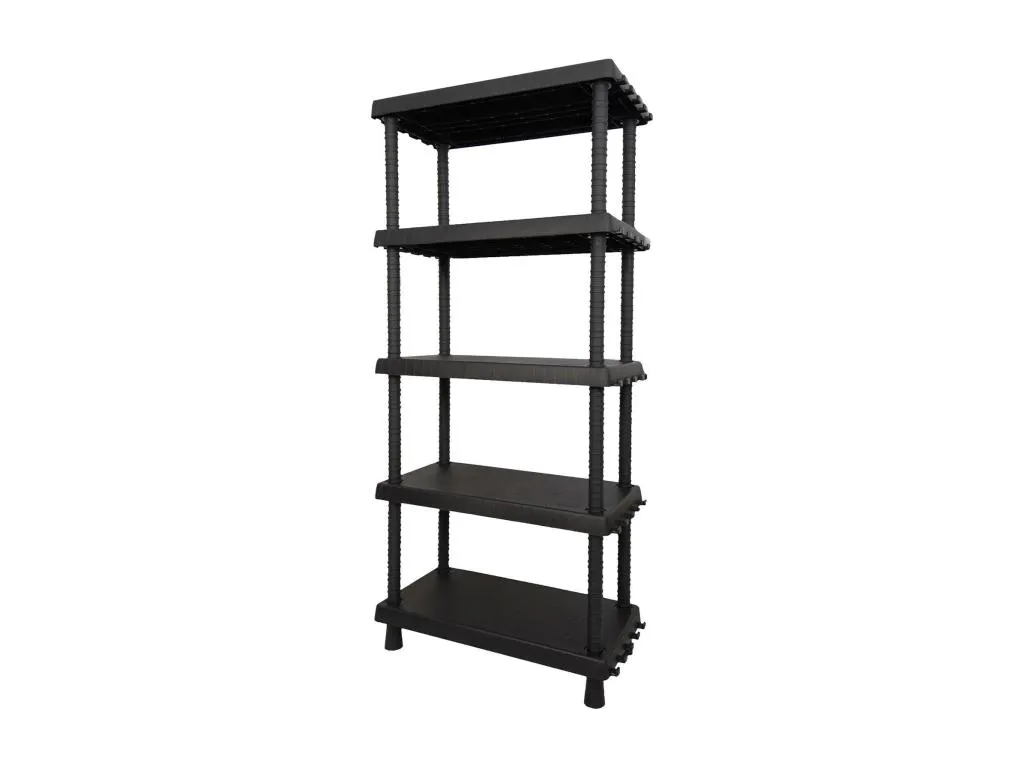 Armario de exterior multiusos con 3 estantes - Hecho en Italia - Antracita 72x35x165 cm - Biocasahogar KO8056515