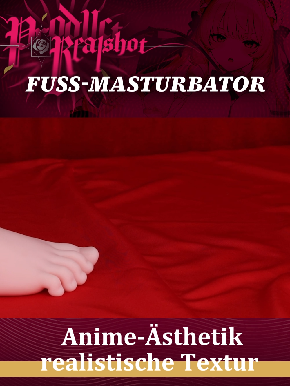 Dr.YUU Anime Fuß-Masturbator | Fußform & Kanal mit 3-Zonen Stimulation — Weiches TPE |  - DR.YUU™