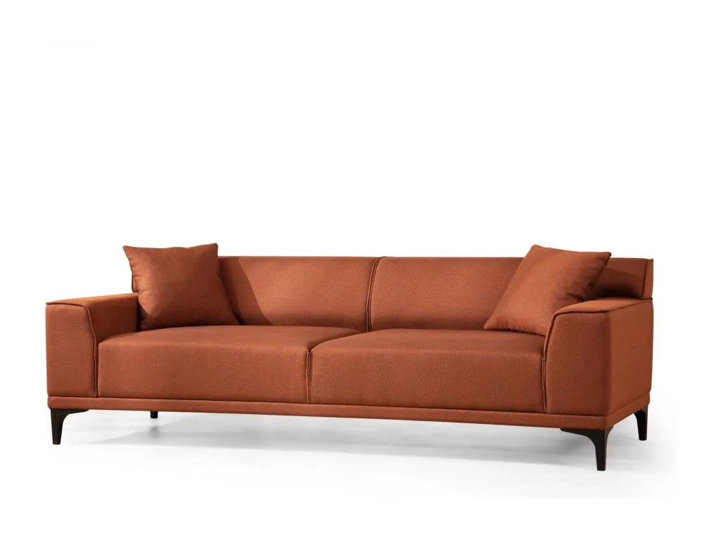 Sofá Decounico 135 Rojo 212x69x86cm Tapiz Patas - Plástico