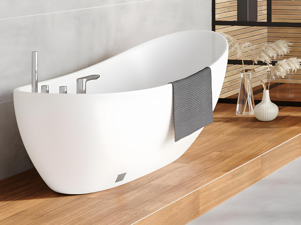 Bañera exenta NATALIA - 1 plaza - 170x75x73cm - 282 L - Blanca