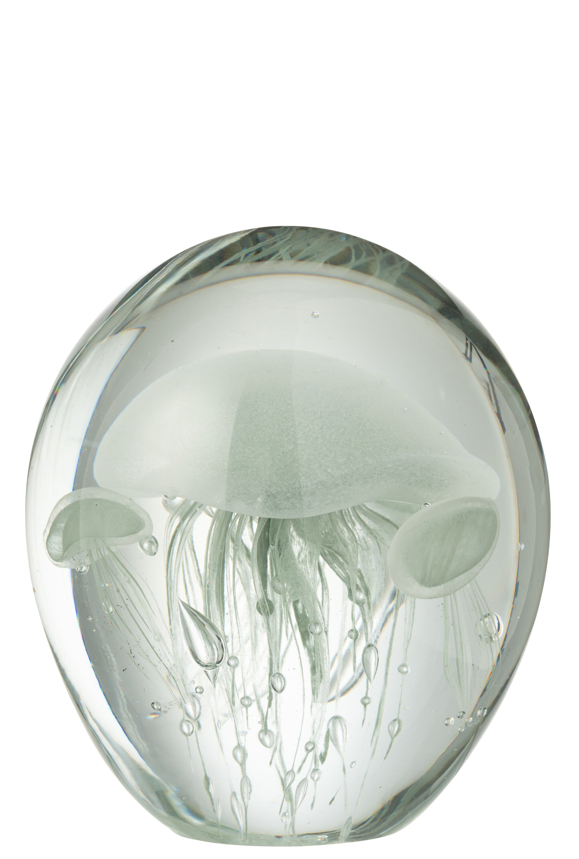 J-Line presse-papier Calypso - glas - transparant groen - large