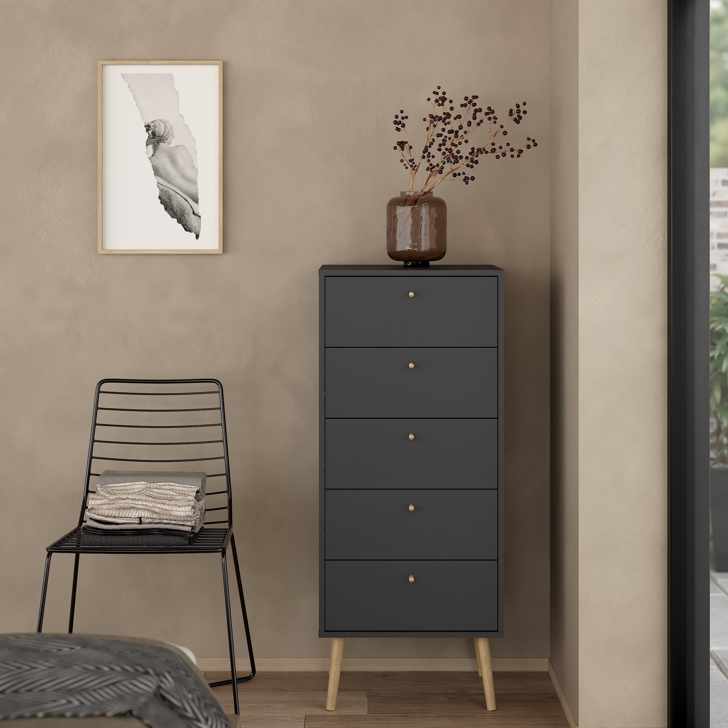 by fonQ basic Billy Ladekast - Antraciet