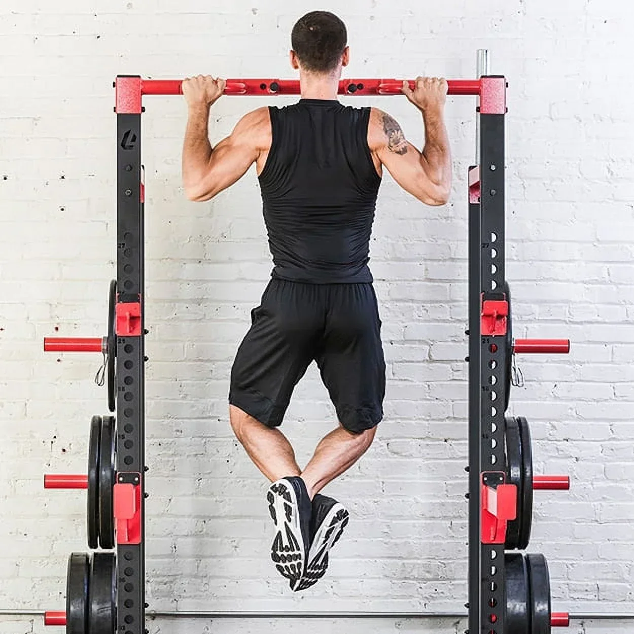Lifeline Fitness Half Rack Exercise Power Cage, 86.5 in Tall - C1 Pro - Image 4 Lifeline Fitness Half Rack Exercise Power Cage, 86.5 in Tall - C1 Pro - Image 4