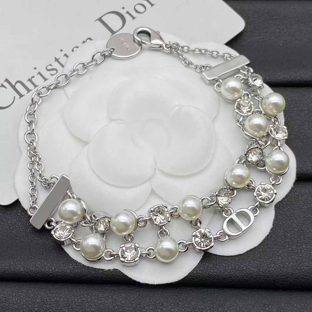 Dior Two Row Pearl Bracelet - Original Replica Club