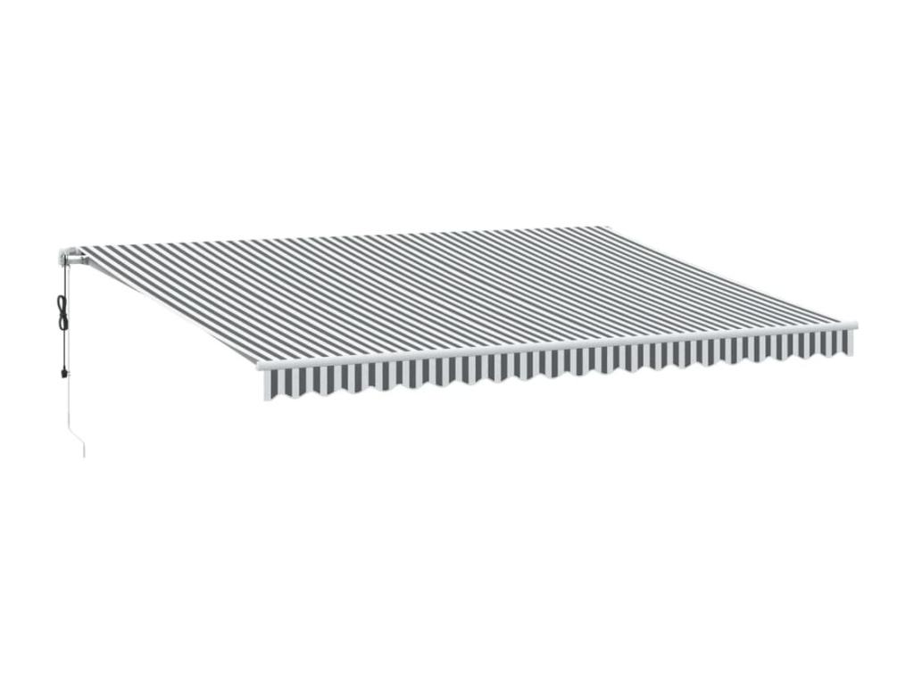 Toldo retráctil automático luz LED antracita Laocacasas 500x350 cm
