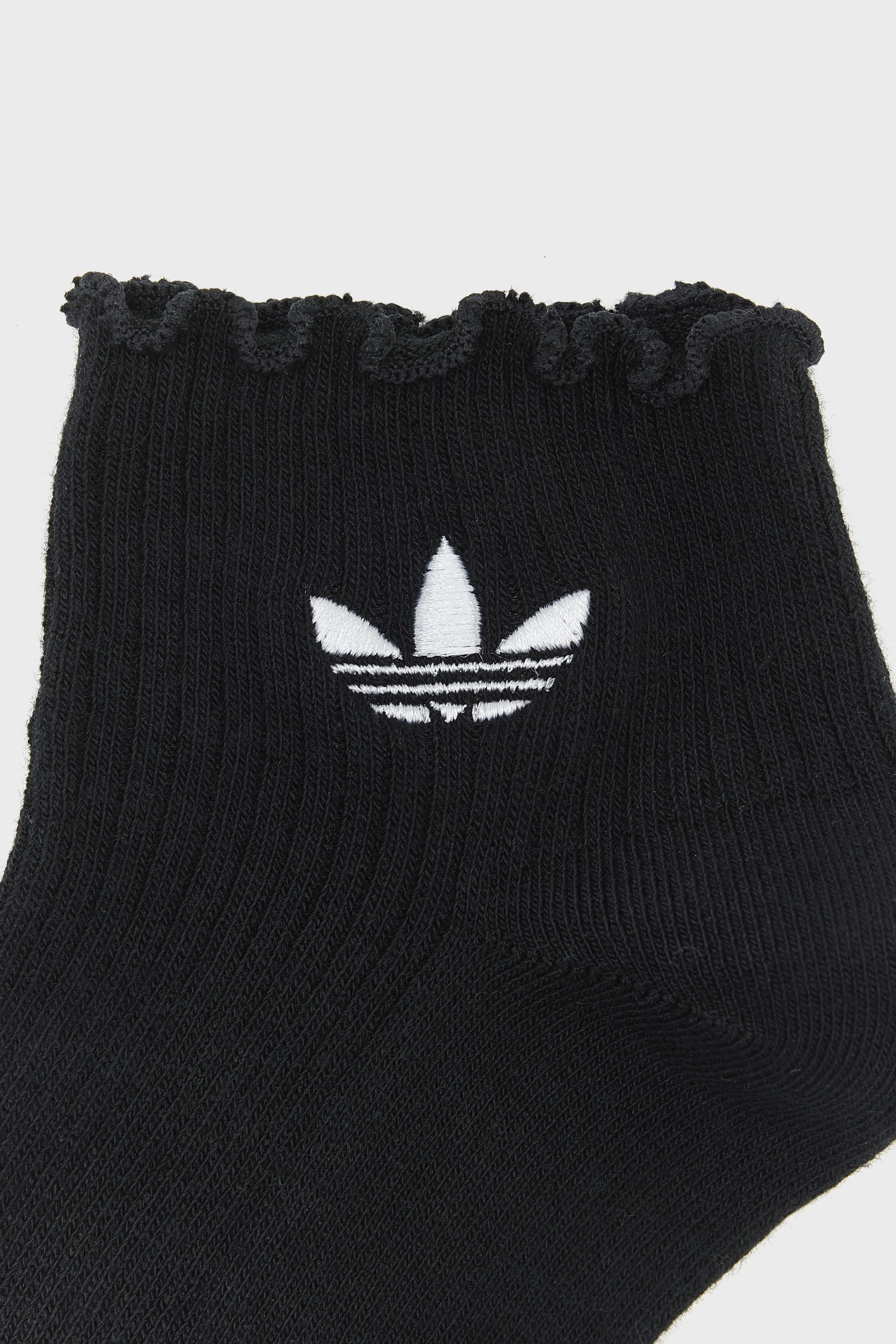 Bellerose Ruffle Quarter Socks for Women  (261 / W / BLACK/WHITE)