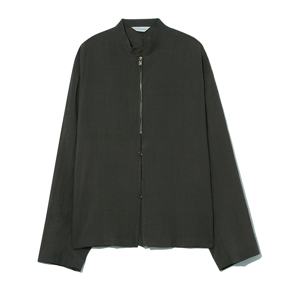 Le 17 septembre - Chemise Stand Collar - Gris