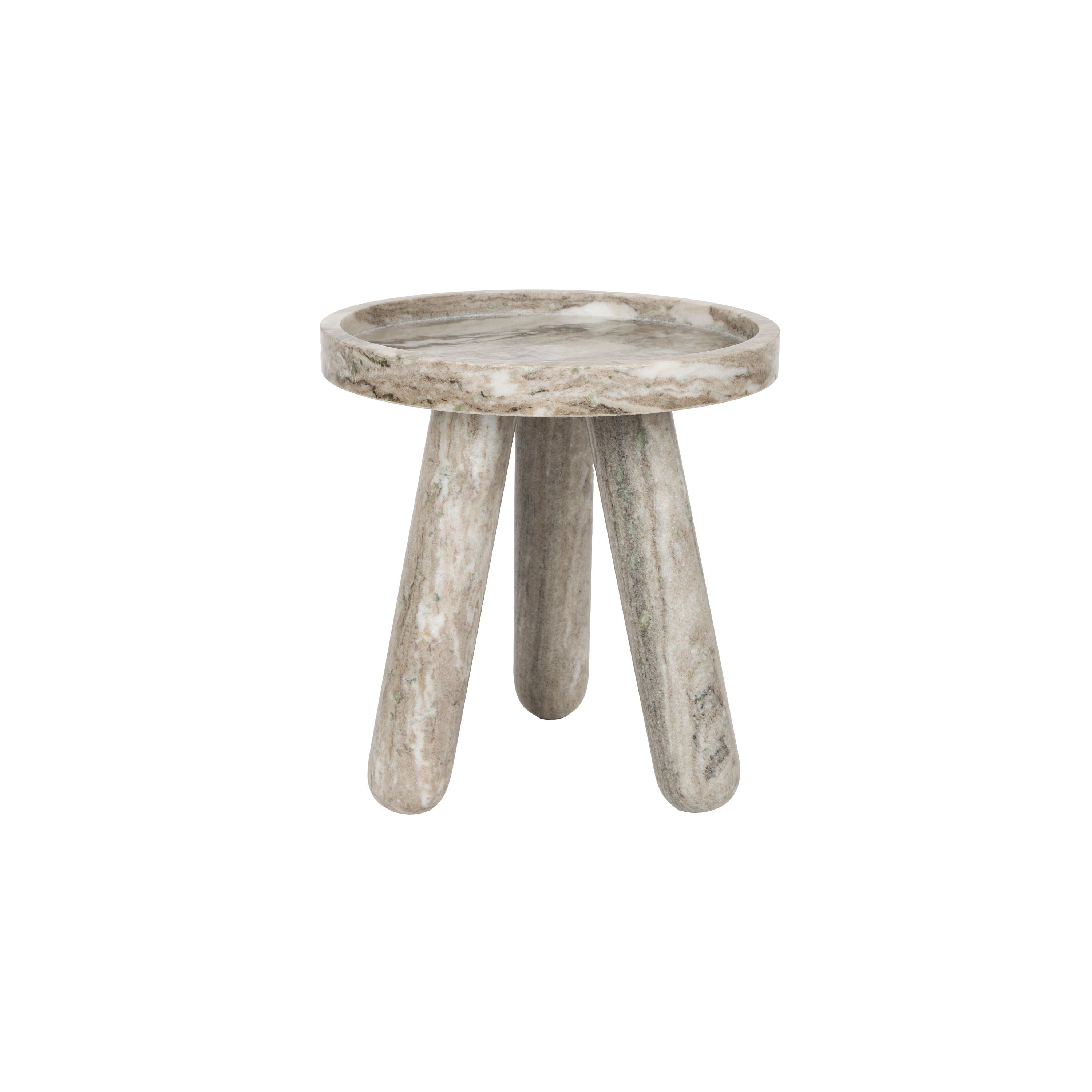 Zuiver Cosmopolitan Bijzettafel Rond 40 cm Marmer - Bruin
