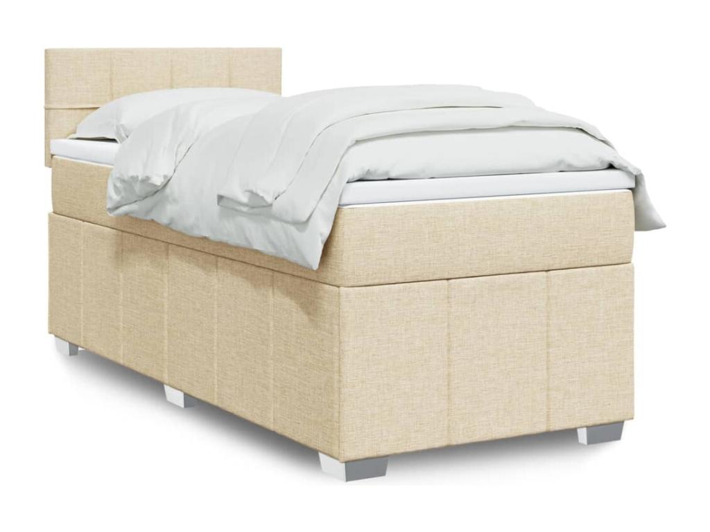 Cama box Joliven con colchón color crema 80x200 cm