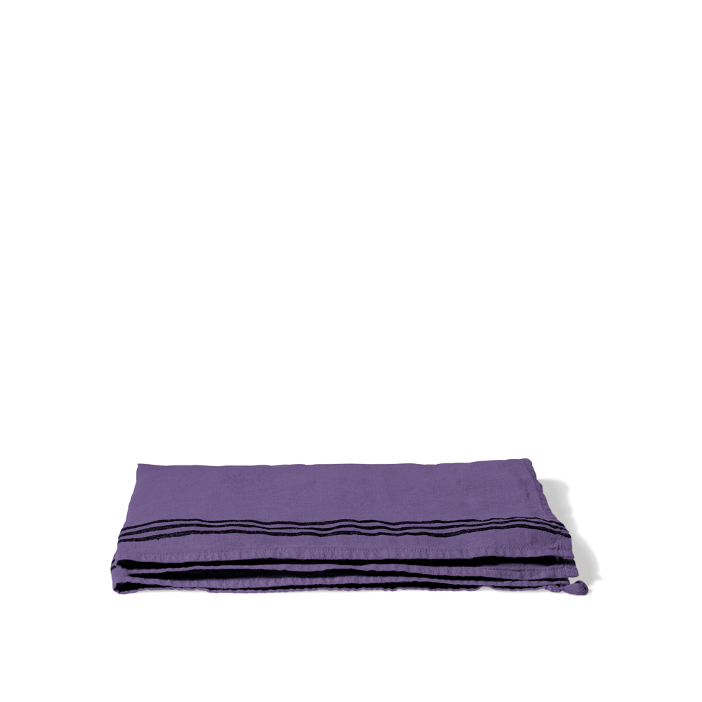 Torchon en lin lavé - Violet Orage