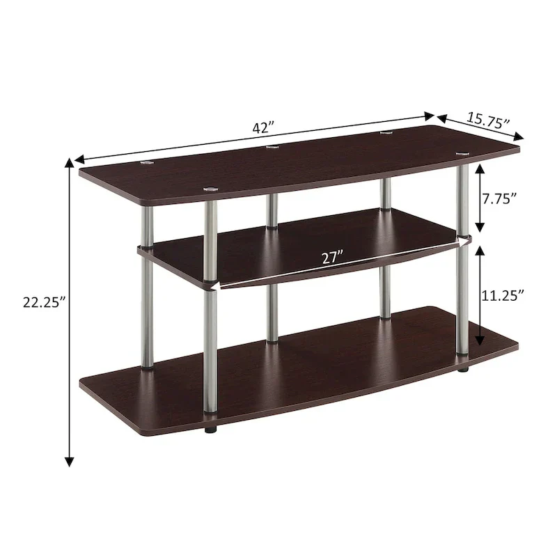Convenience Concepts Designs2Go Tool-Free 3-Tier Wide TV Stand