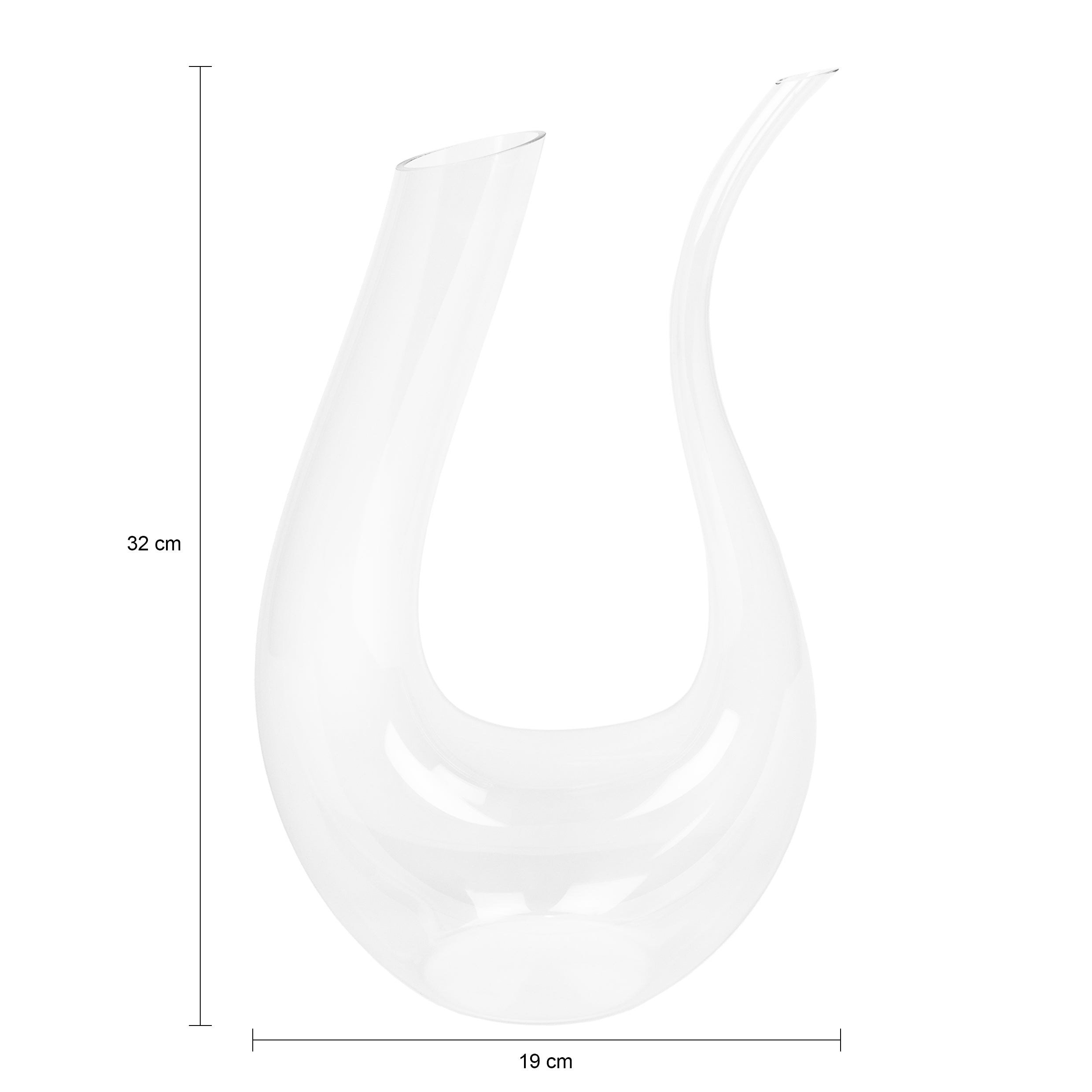 Krumble Decanteer karaf in U vorm - Glas
