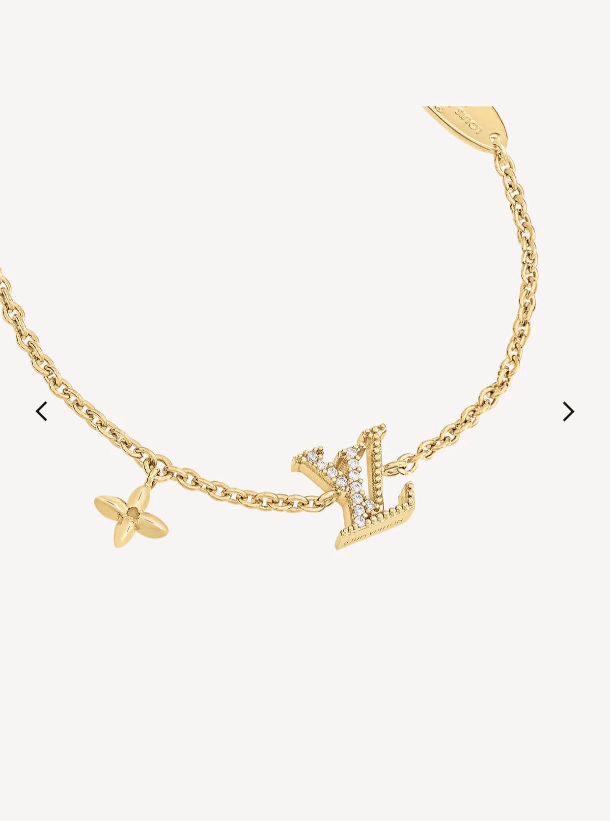 Louis Vuitton Diamond LV Letters Bracelet - Original Replica Club
