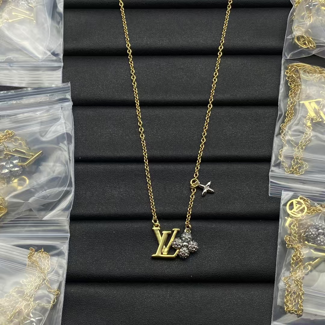 Louis Vuitton LV Letter Necklace - Original Replica Club
