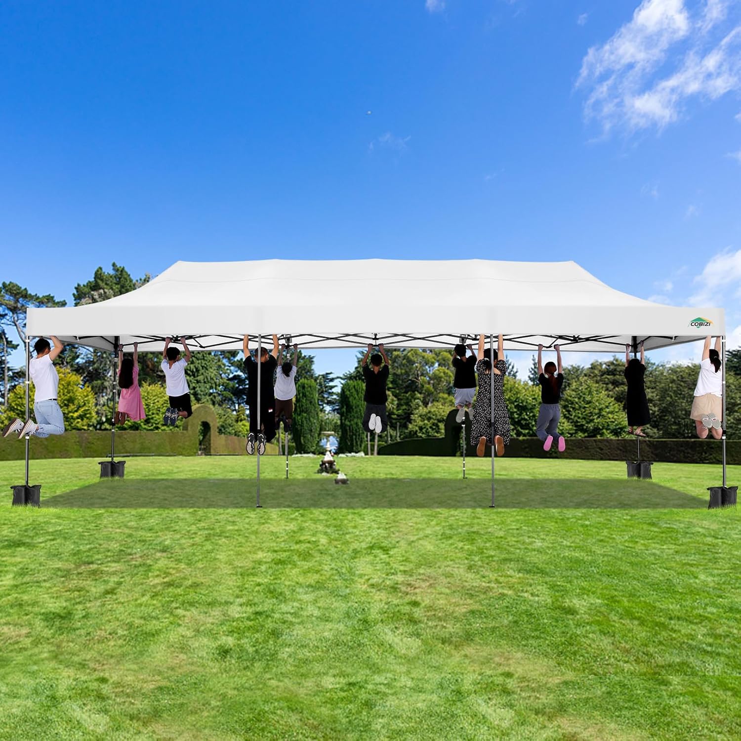 COBIZI 10x20 Heavy Duty Pop up Canopy Tent 6 sidewalls Commercial Canopy Wedding Party Tents