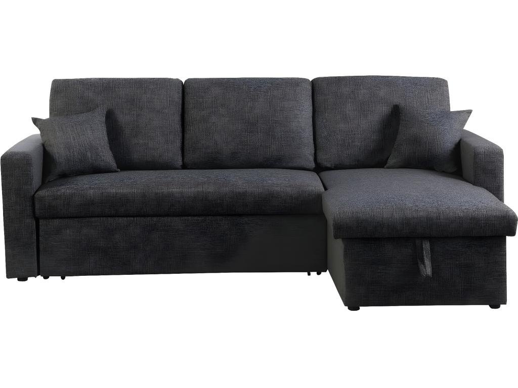 Sofá esquinero convertible - 3 plazas - gris