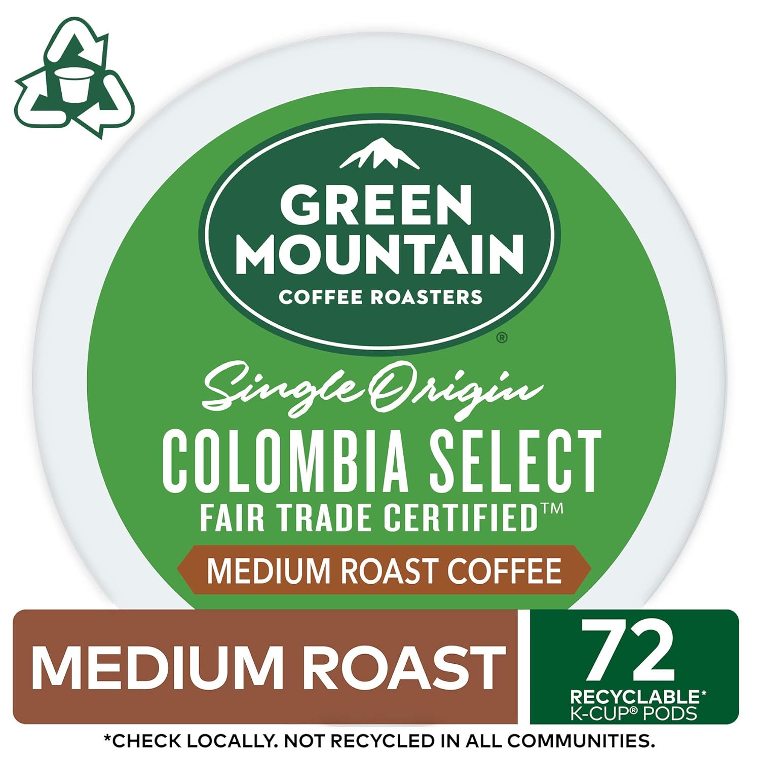 Green Mountain Coffee Roasters Colombia Select Keurig Single-Serve K-Cup Pods. Medium Roast Coffee. 72 Count