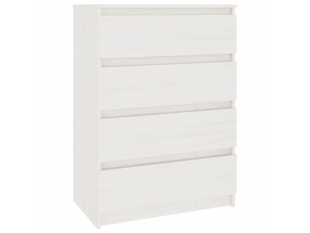 Armario auxiliar madera maciza de pino blanco 60x36x84 cm