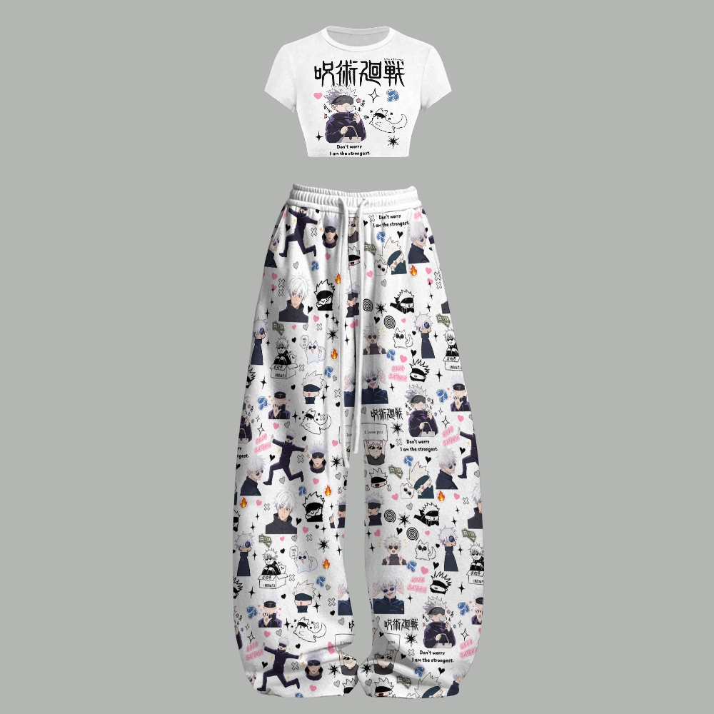 Jujutsu Kaisen Women T-Shirt  & Elasticated Trousers Two-Piece Set