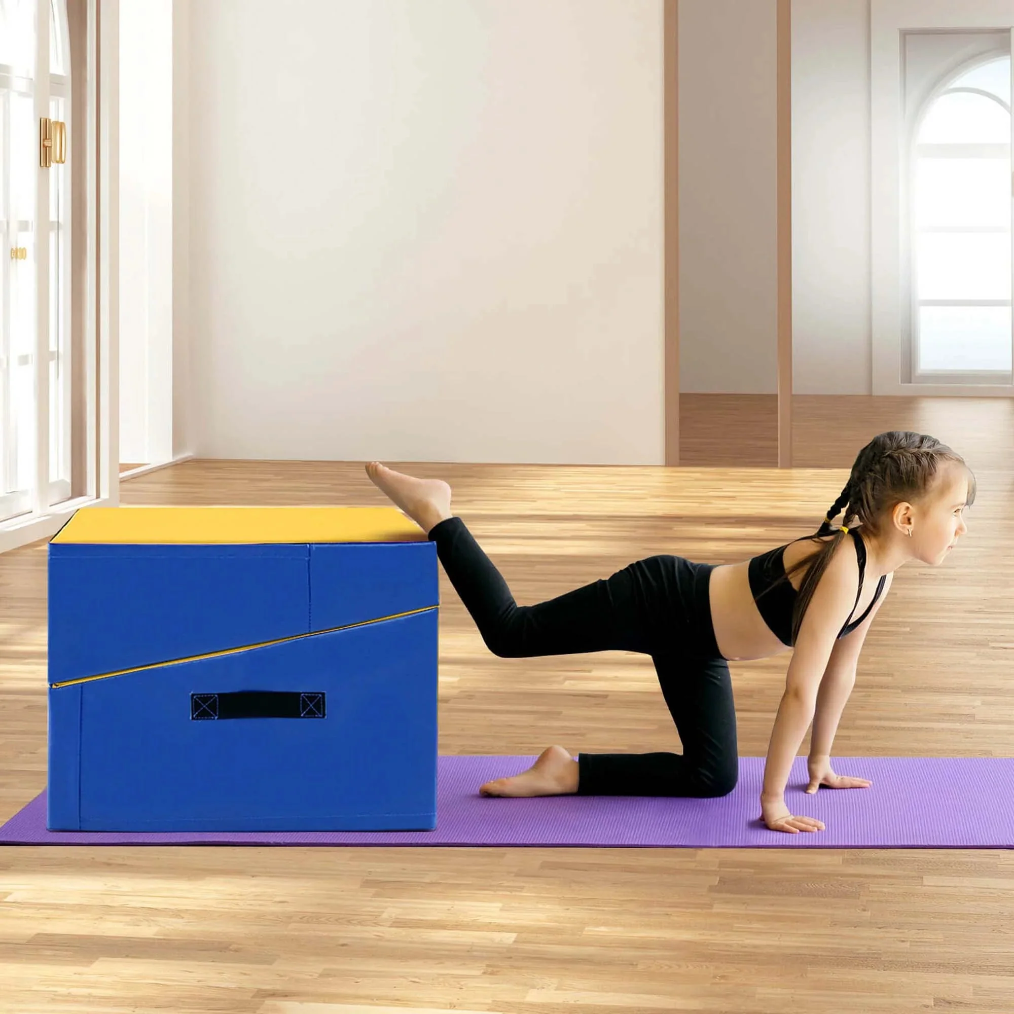 Costway Folding Gymnastics Incline Mat, 48 x 24 x 14 in - Image 15 Costway Folding Gymnastics Incline Mat, 48 x 24 x 14 in - Image 15