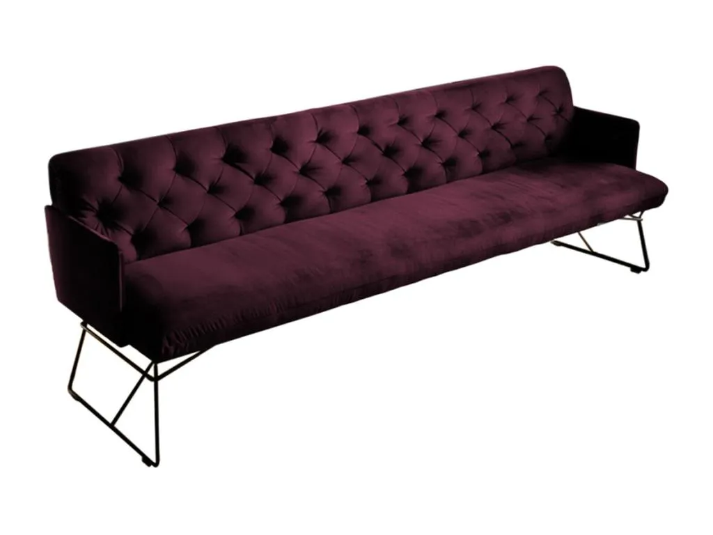 Banco Nidovia de terciopelo violeta diseño moderno teh3512677