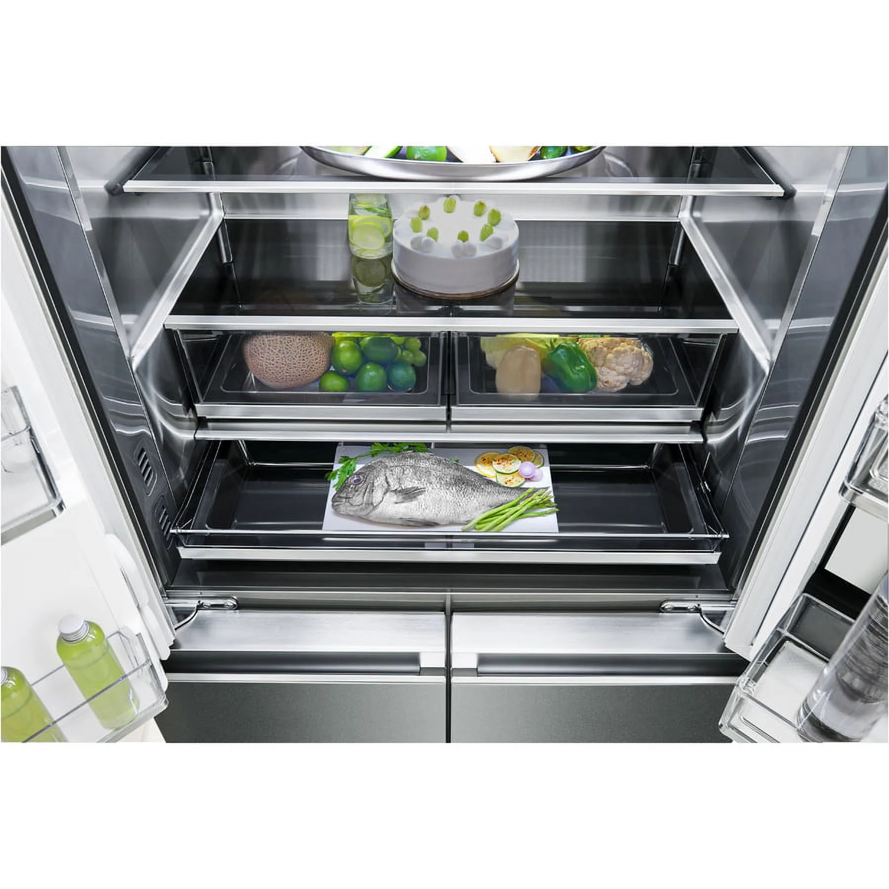 LG Freestanding French Door Refrigerator, Gray - Image 2