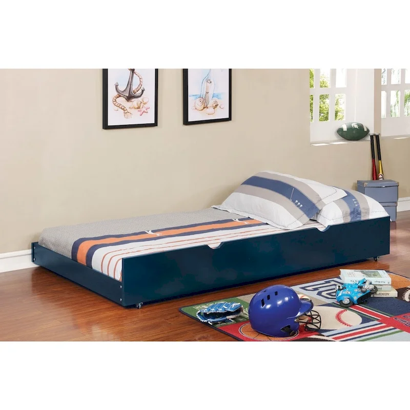 Furniture of America Pice Modern Twin Solid Wood Trundle Bed