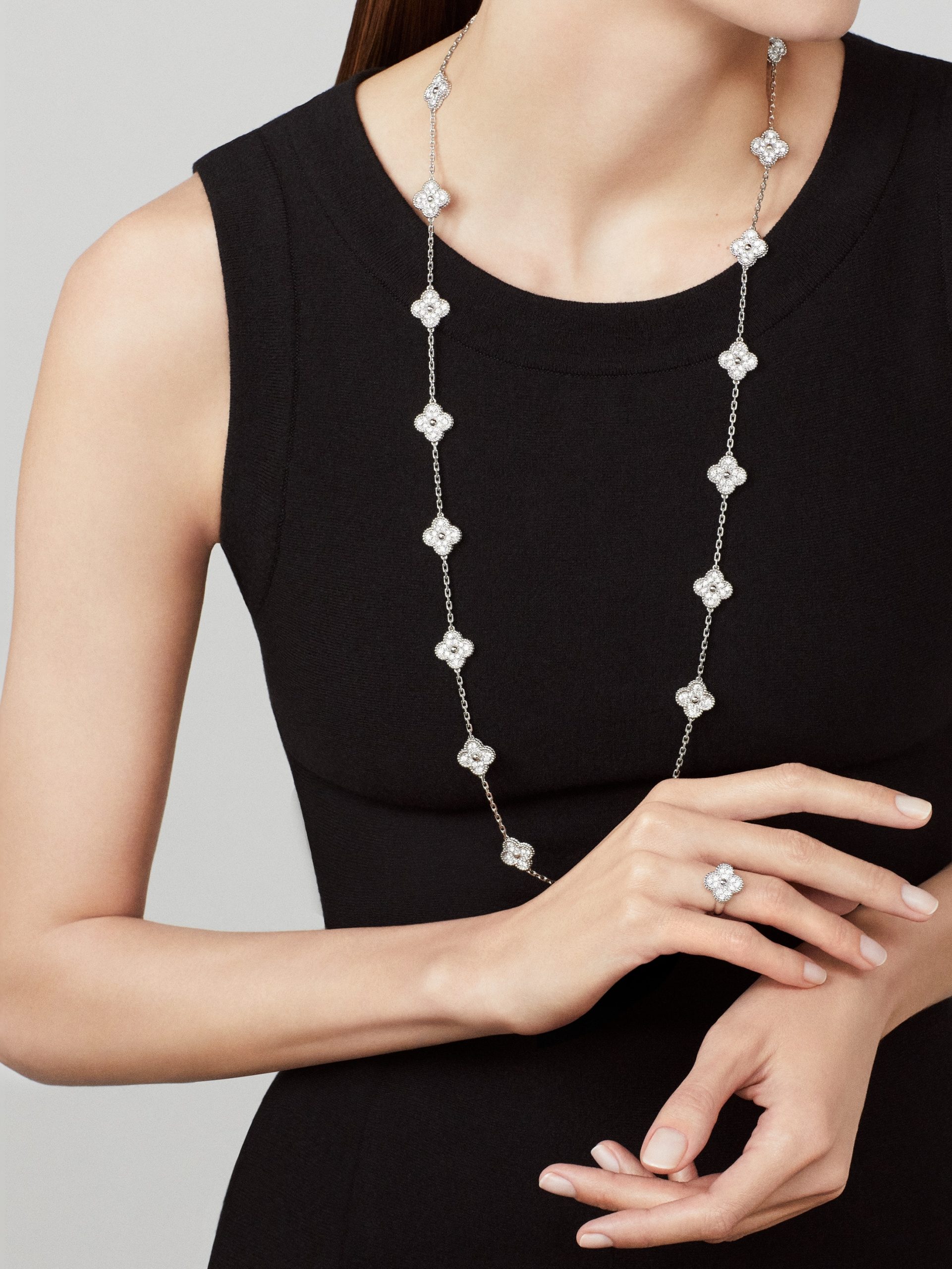 Replicate Vintage Alhambra long necklace, 20 motifs(1:1 replica) - Original Replica Club