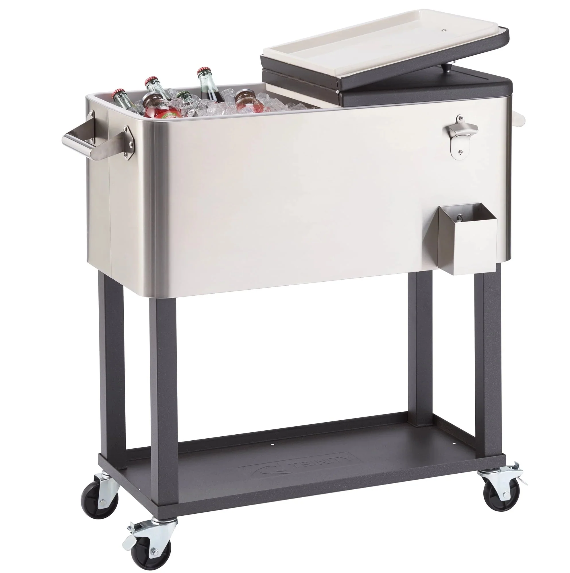 Trinity Stainless Steel Cooler With Shelf - 80 qt - Image 3 Trinity Stainless Steel Cooler With Shelf - 80 qt - Image 3