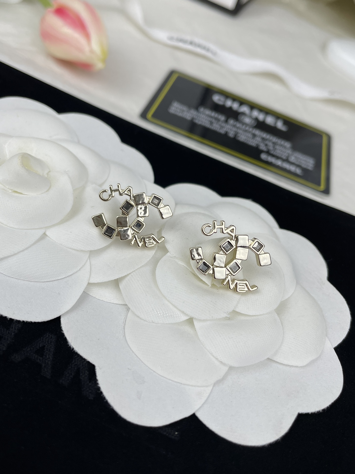 Chanel Letter Brooch Earrings - Original Replica Club