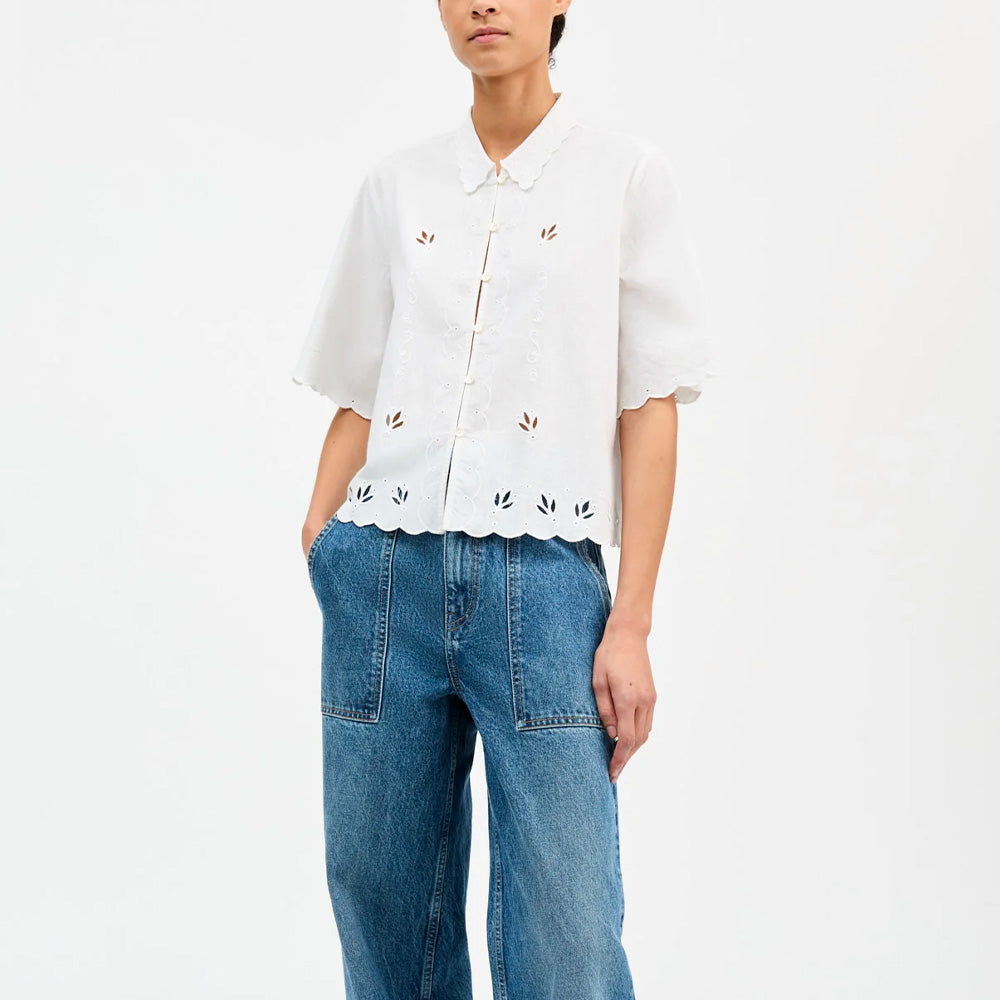 Skall Studio - Chemise Fleurie - Blanc Optique