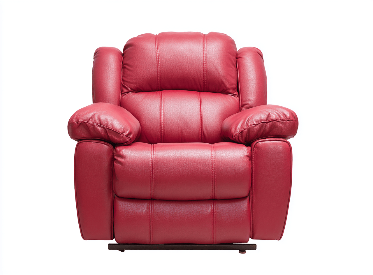 Sillón reclinable en piel – rojo – con función relax