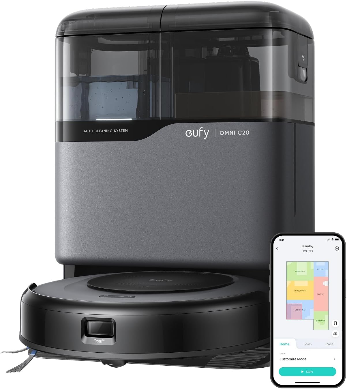 WAYFAIR Eufy Robot Vacuum Omni C20, Robot Vacuum And Mop Combo, Self Emptying, Auto Mop Washing And Auto Drying For Hands-Free Cleaning, 7000 Pa Powerful Suction, 3.35-Inch Ultra-Slim Body, All-In-One Station