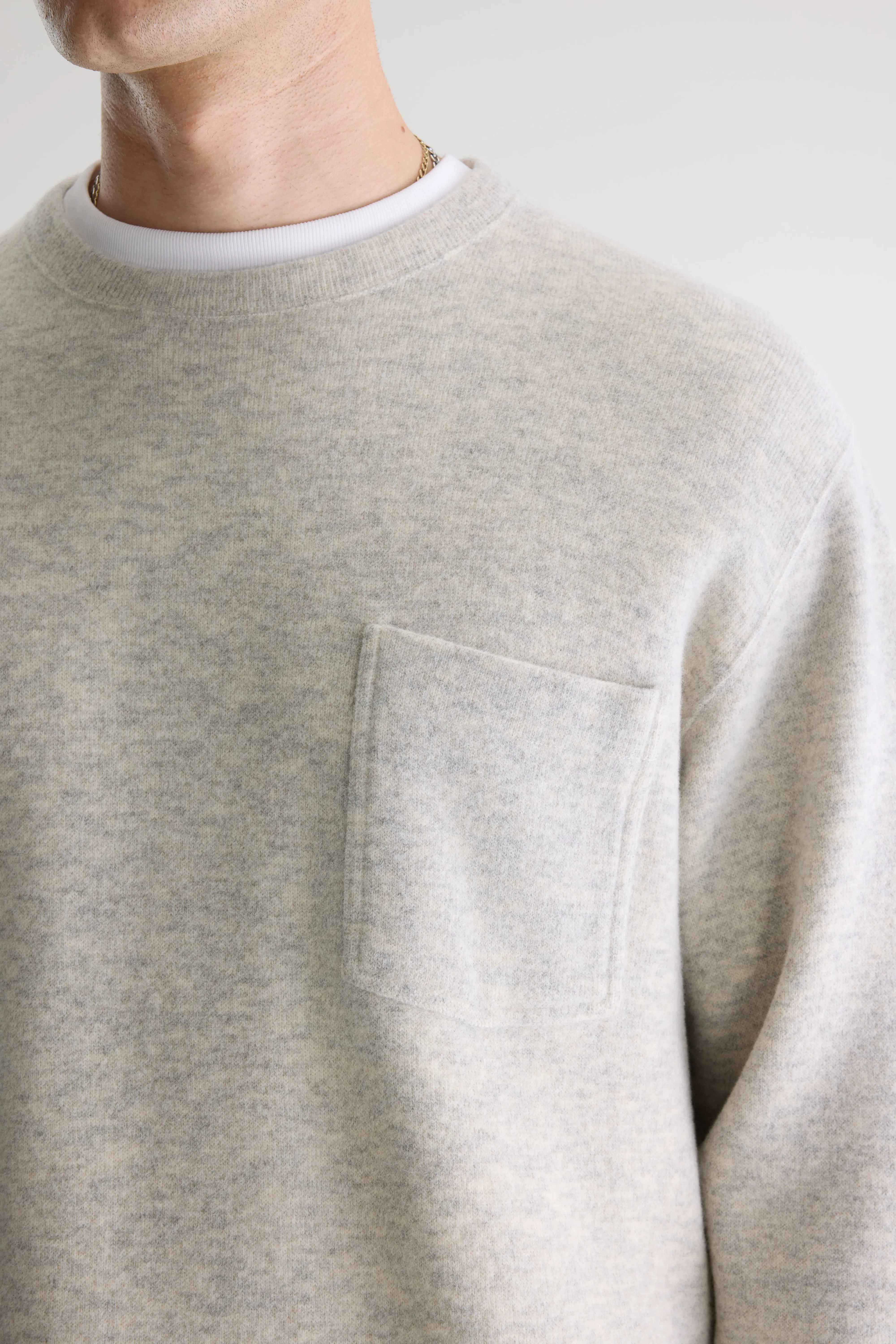 Bellerose Velo crewneck heather grey sweatshirt (242 / M / COMBO B)