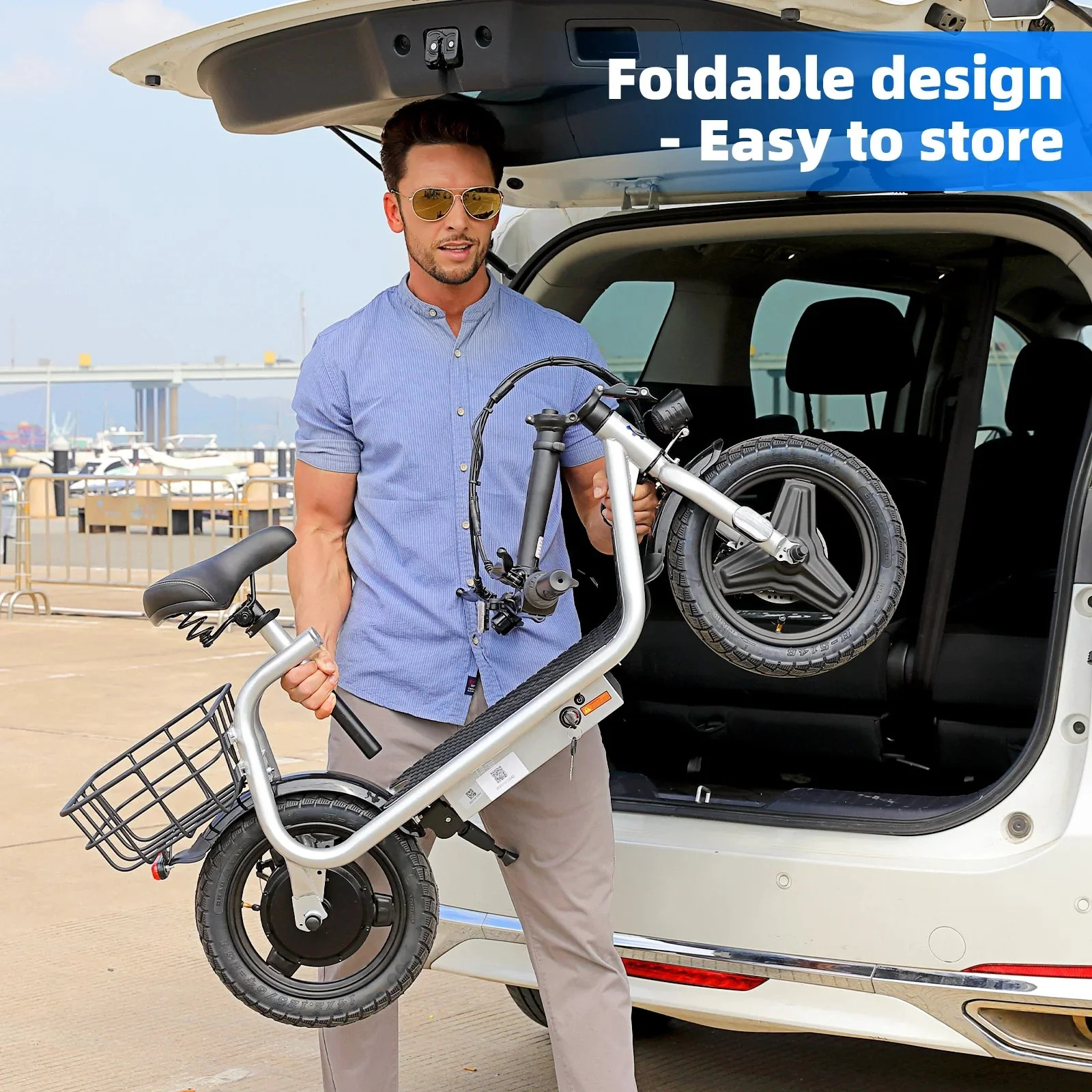 SANOPY Electric Scooter With Seat for Adults, 350W, 15 Miles, 20 Mph, 36V 5.2Ah, 14 inch Tire - Black - Image 14 SANOPY Electric Scooter With Seat for Adults, 350W, 15 Miles, 20 Mph, 36V 5.2Ah, 14 inch Tire - Black - Image 14