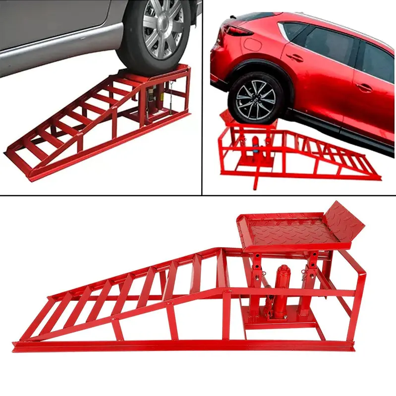 Confote Hydraulic Car Ramps 2PCS, 5-Ton, 10000lbs, Red - Image 5 Confote Hydraulic Car Ramps 2PCS, 5-Ton, 10000lbs, Red - Image 5