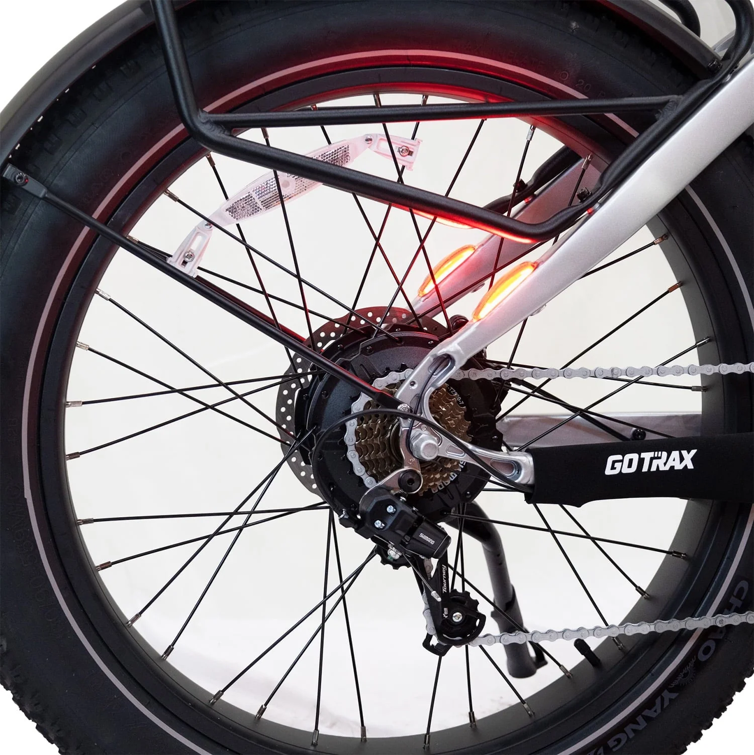 GOTRAX Tundra Electric Bike for Adults, 750W 48V 26" x 4" Fat Tire Adult Dirt Electric Bicycle, 20MPH All Terrain Electric Mountain Bike, Step over, Silver - Image 17
